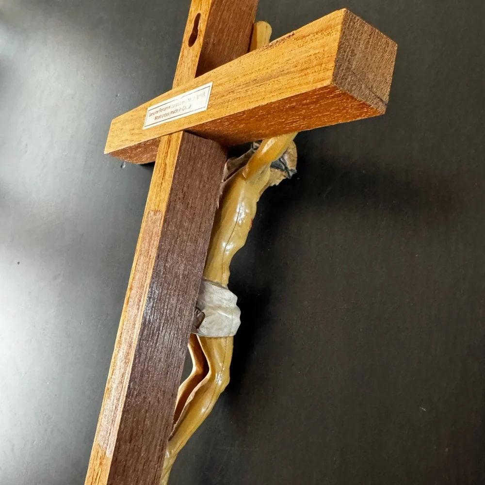 Vintage Fontanini Wall Crucifix Wood Cross Genuine Fontanini Corpus 12” Vtg Jesu - Picture 12 of 13
